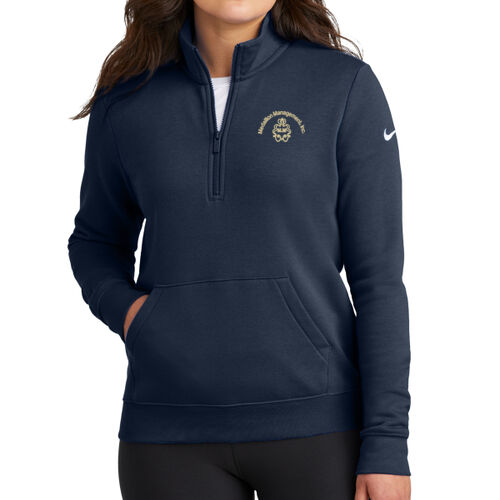 Nike Women's Club Fleece Sleeve Swoosh 1/2-Zip Thumbnail